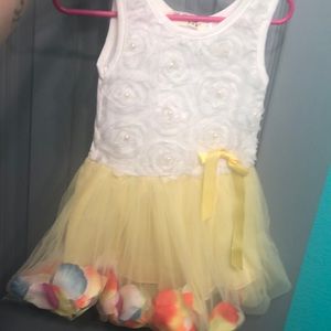 Yellow rose petal dress